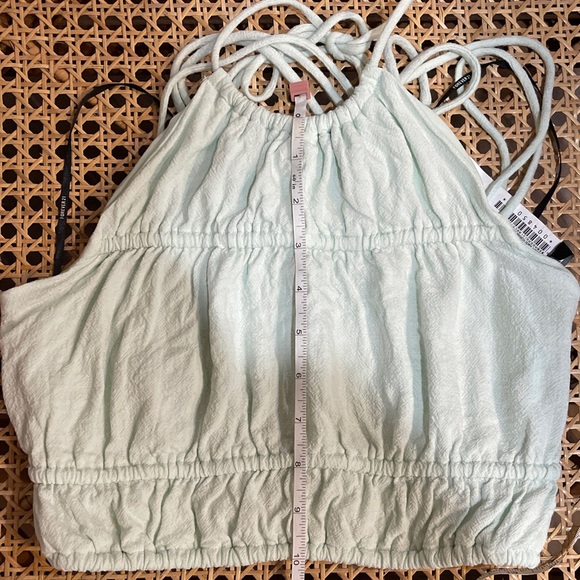 Forever 21 Women's Open-Back Halter Crop Top in Mint Size Small - Picture 12 of 13